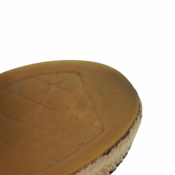 Chanel Espadrille 37 Cc Monogram Leather Cap Toe Flats CC-S0207P-C045 - Picture 11 of 11